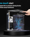 Slick Portable Countertop Ice Maker For Chewable Crushed Ice Cocktails with one-touch start and self-cleaning function.