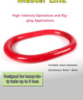 Heavy Duty G80 Alloy Steel Master Link Chain Lifting Ring 3.0T 6610 Lbs Capacity For Rigging And Lifting Of Steel Beams