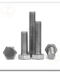 Straight Up Badass TA2 Pure Titanium Hex Bolts M12 X 45mm Heavy Duty Fasteners for Custom Builds Rides in silver finish.