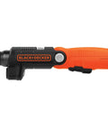 All In One 4V Max Cordless Screwdriver With Pivoting Handle And Built In LED Light shown sideways.