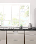 Modern kitchen with matte black 5 inch cabinet pulls for cabinets and kitchens 10 pack aluminum finger and edge pulls installed