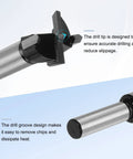 Heavy Duty 2 Pack Forstner Drill Bits Featuring Rock Solid Carbide Tips For Clean Hole Drilling In Hardwood Plywood Mdf And Plastic, showing precision drill tip.