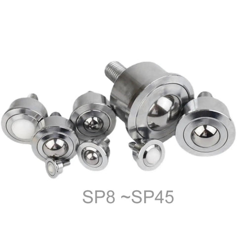 Heavy Duty SP15 Precision Universal Ball Bearing Wheel Caster With Screw Mount For Transmission Equipment Steel sizes SP8 to SP45