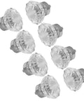 Eight Pack Floral Crystal Cabinet Knobs 35mm Vintage Glass Drawer Pulls for Furniture Kitchen and Bathroom Makeover Brushed Nickel
