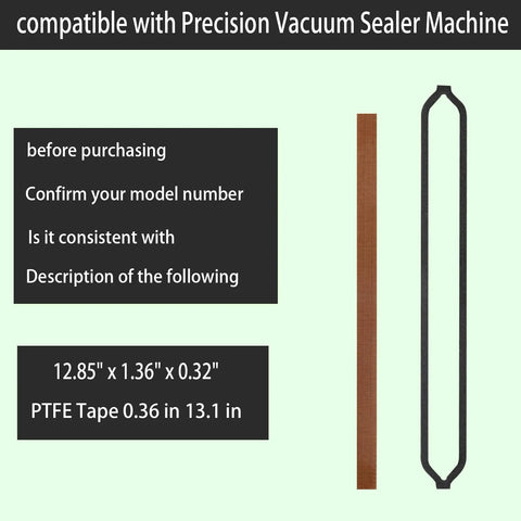 Foam replacement gasket set, 4-pack with PTFE tape for Precision Vacuum Sealer VS-2690 (Amazon)