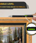 Using 9 In 1 Metal Multitool Pen Set For Him With 2 Pens And 6 Refills to level a picture frame