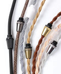 Plastic Strain Reliefs 50 Pack For Pendant Lighting And Wiring Cord Grips shown with colorful cords and metal fittings
