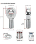 Straight Up Reliable One Point Two Five Inch Heim Joint Rod End Kit built tough, showing dimensions, and components for smooth machinery linkage systems.
