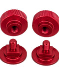 Pipeliner Style Welding Hood Fasteners Headgear Replacement Screws Aluminum Red Anodized Knurled Pair Built Tough