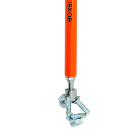 High Visibility Orange Magnetic Pick Up Tool With Telescoping Reach And Pocket Clip For Go To Mechanics And DIY Pros Lifts Up To One And A Half Lbs From 5 9/16 Inches To 25 9/16 Inches
