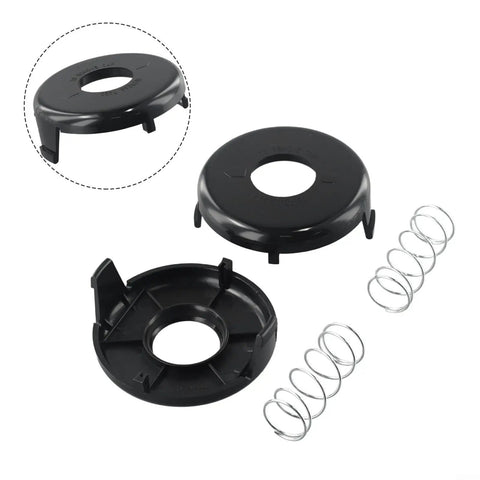 2 Pack Trimmer Head Spring and Cap for Toro 88026 Fits 13 Inch Electric Trimmers Model 51307 black snap-on cover and springs