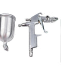 Top Shelf Gravity Feed Paint Sprayer Gun 0.5mm Precision Nozzle 125ml Cup with stainless steel cup and cleaning brush.