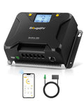 30A MPPT Solar Charge Controller With Low Temp Cutoff App Control And Backlit LCD for 12V 24V Battery Banks