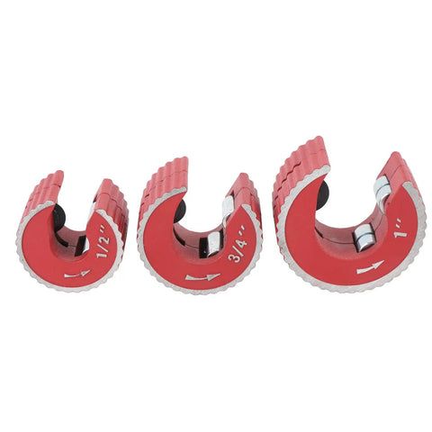 Go To Copper Tubing Cutter Set With One Half Inch, Three Quarter Inch And One Inch Cutters For Auto Brake Lines And Cooling Lines