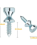 Heavy Duty Refrigerator Door Handlebar Mounting Screw Part 218755504 Shoulder Bolt Hardware showing two screws with sizes.