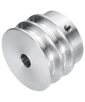 V Type Pulley With 8mm Bore And 40mm Outer Diameter Aluminum Alloy Double Groove Wheel For Motor Shafts And Drilling Machines Fits 6mm PU Round Belts 7mm Groove Width Lightweight CNC DIY Gear Accessory, side view
