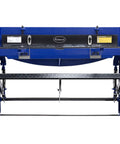 Heavy Duty Kickass Cast Iron Manual Stomp Shear Machine For Cutting Thick Sheet Metal And Aluminum Up To 14 Gauge, front view with details.
