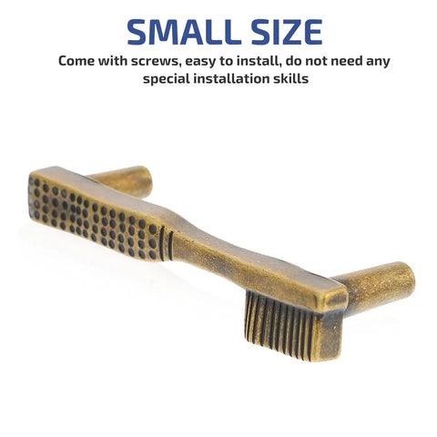 Toothbrush Shape Alloy Cabinet Pull Handle Vintage Bronze Dresser Drawer Pull For Bathroom Door Modern Rustic Furniture Hardware For Cabinets And Dressers, small size with screws, easy install.