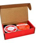 Open box showing Solder Wire and Rosin Paste Flux Kit for PCB Soldering and DIY Projects 60-40 Tin Lead Rosin Core Wire 1mm 100g and Rosin Flux Paste