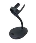 Voyager XP 1470G Handheld Corded Barcode Scanner with stand and USB cable, black, shown in an upright position, no scanner attached.