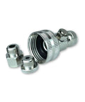 N-1091 Water Adapter For Liquid Fill Tires And Foam Fill Kit with three quarter inch hose and extra bushings in chrome finish