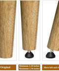 Four Pack Swivel Adjustable Leveling Feet With Nylon Metal Build And Grippy Antislip Cushions, showing height adjustment and grip features.