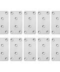 Beefy Heavy Duty Wood Brackets Set 10pcs Stainless Steel Flat Mending Plates 80x40x1.75mm array