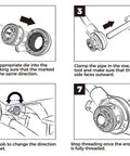 Instruction steps for All In One Ratcheting Pipe Threader Kit With 6 NPT Dies 1/4 Inch To 1-1/4 Inch Handy DIY Ready Portable Tool Set