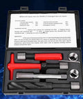 Heavy Duty Thread Repair Tool Kit 10Pcs M18x1.5mm Stainless Steel Twisted Drill Tap Wrench with Inserts in Black Case
