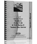 New Operators Manual For Tandem Disc Harrow Attachment That Fits Interchangeable With RAP71123 displayed on spiral binding