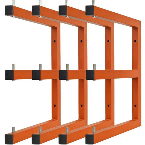 Heavy Duty 3 Level Wall Mounted Lumber Storage Rack Made Of Steel For Garage Workshop And Shed Space Saving Wood Rack Organizer For Large Tools And Materials Beefed Up 6 Pack