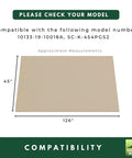 Reinforced RipLock 350 Replacement Canopy Top For Boulder Bridge Sandpointe Swing Models 10133-19-10018A SC-K-454PGS2, size 126x45