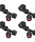 Set of 4 black drip-proof sprayer nozzles with dual-nozzle design for garden and farm irrigation, delivers fine mist sprays