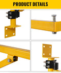Massive 660 Lbs Wall Mount Jib Crane Hoist Bracket Built Tough With Carbon Steel Construction showing joint and mounting details.