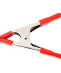 Heavy Duty 1 Inch Steel Spring Clamp Single Pack With Non Marking PVC Tips For Delicate Finishes shown on white background