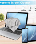 Front view of Wsivoiv 6-pack gray microfiber cleaning cloths, 12 x 12 in, for glasses and screens.