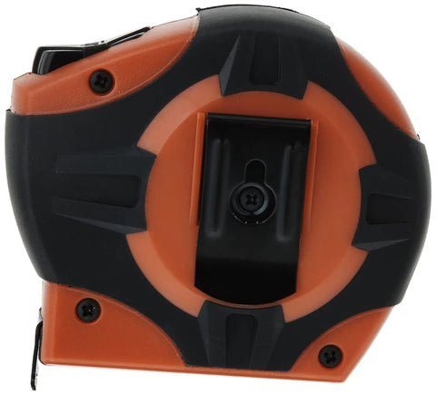 Back view of 1 Inch By 25 Foot Tape Measure With Quickread, Hi Vis Orange Case, Pivot Lock, Easy Grip, A3 Blade, Vertical Numbering