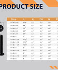 Rock Solid 1/4 20 X 1 Flat Head Hex Socket Cap Screws And Bolts size chart showing dimensions and specifications.