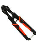 Heavy Duty Mini Bolt Cutter With Grippy Soft Anti Slip Handle Cuts Through Wires And Cables Up To Two Point Five Millimeters, 22cm long.