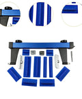 Pro Grade Paintless Dent Repair Puller Kit with 15 Accessories for Cars and Metal Panels, shown with blue and black components.