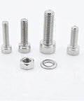 304 Stainless Steel Hex Socket Cap Head Screw Kit With Bolts Nuts And Washers M2 Through M6 DIN912 Boxed Set For DIY Projects And Reliable Electrical Connections; assorted screws, nut, washer