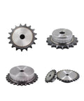 Get This Heavy Duty 3 Point Industrial Sprocket Compatible With 1/2 Or 4PCS Units Offering 9 To 50 Teeth, Features Precision Machined Crafts Hole In Durable 45# Steel With Quenched Tooth Surfaces And 9.525mm Pitch For Smooth Gear Drive Transmission That, showcasing 3 point sprockets with quenched teeth.