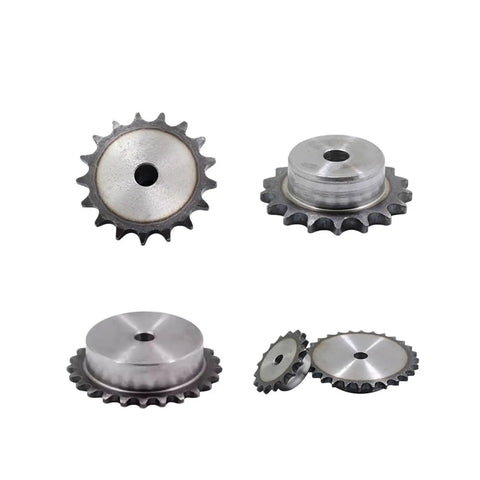 Get This Heavy Duty 3 Point Industrial Sprocket Compatible With 1/2 Or 4PCS Units Offering 9 To 50 Teeth, Features Precision Machined Crafts Hole In Durable 45# Steel With Quenched Tooth Surfaces And 9.525mm Pitch For Smooth Gear Drive Transmission That, showcasing 3 point sprockets with quenched teeth.