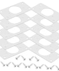 Stainless Steel 10 Piece Hinge Repair Plate Kit For Cabinet Doors Easy Installation And Quick Furniture Fixes Durable Hinge Reinforcement