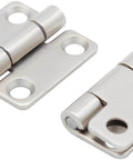 Close-up of Compact 1 Inch Self Closing Cabinet Hinge Six Pack With Friction Hold At Any Angle And 320 Degree Rotary Steel Damping