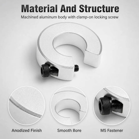 Solid Shaft Collar 20Mm Bore 40Mm OD Fits Sbr Series Rails As A Hella Secure Locking Stopper For Cnc Machines Made From Anodized Aluminum Alloy With M5 Screw Setup Ensuring Rock Solid Stability To Hit Marks Every Time With Zero Wobble Guarantee.