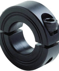 Two Piece Clamp On Shaft Collar, 16mm Bore, 34mm OD, Black Oxide Steel, With M5x16 Set Screw, Beefy 360 Degree Clamping For Solid Grip
