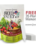 Survival Garden Seeds Kit With Over 16,000 Non GMO Heirloom Veggie Seeds, 35 Varieties For Home Garden And Bugout Prep