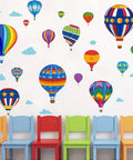 Hot Air Balloon Wall Decals For Kids Adventure Stickers For Bedroom Classroom Playroom Nursery Wall Art Decor Removable Peel And Stick Easy DIY Decor For A Fun Colorful Space