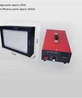 Badass High Power UV LED Curing Lamp With Quick Timing For Epoxy Resin Glue 3D Print Ink And Silk Screen Jobs Hella Durable Aluminum Housing Straight Up Amazing Results Guaranteed with dimensions 310mm x 210mm x 70mm.